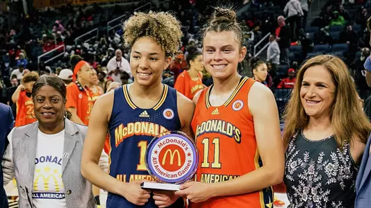 Kiki Rice and Gabriela Jaquez (photo courtesy McDonald’s All American Games)