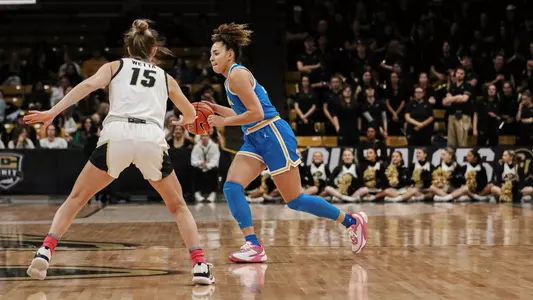 Kiki Rice dribbles against Colorado (Jan. 27)