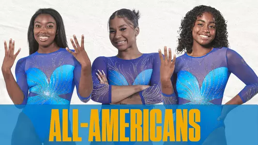 2023 Regular Season All-Americans Chae Campbell, Jordan Chiles and Selena Harris