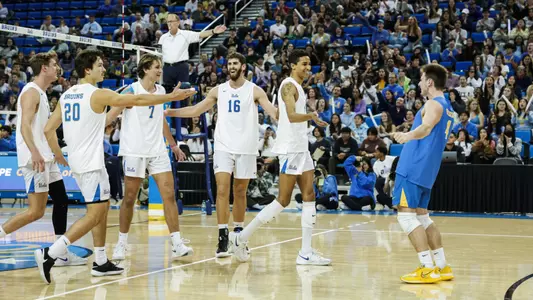 UCLA men's volleyball celebration