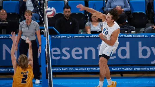 UCLA Athletics - 2023 UCLA Men's Volleyball versus the UCSB Gauchos. Pauley Pavilion, UCLA, Los Angeles, CA.
January 20th, 2023
Copyright Don Liebig/ASUCLA
230120_MVOL_0137.NEF