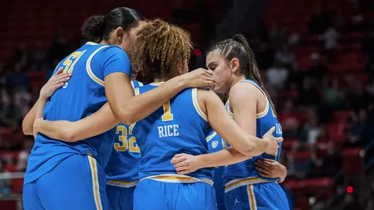 Women's basketball huddle