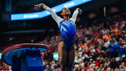 2024 Pac-12 all-around, vault and bars champion Selena Harris