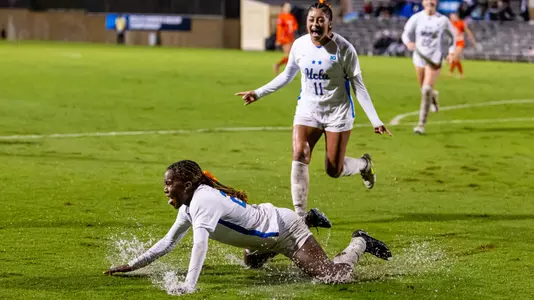 Payten Cooper celebrates her goal against Pepperdine