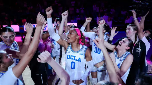 Team Huddle_UCLA WBB vs. Illinois (Feb. 20, 2025)