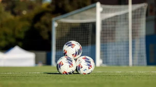 Soccer balls at Wallis Annenberg Stadium