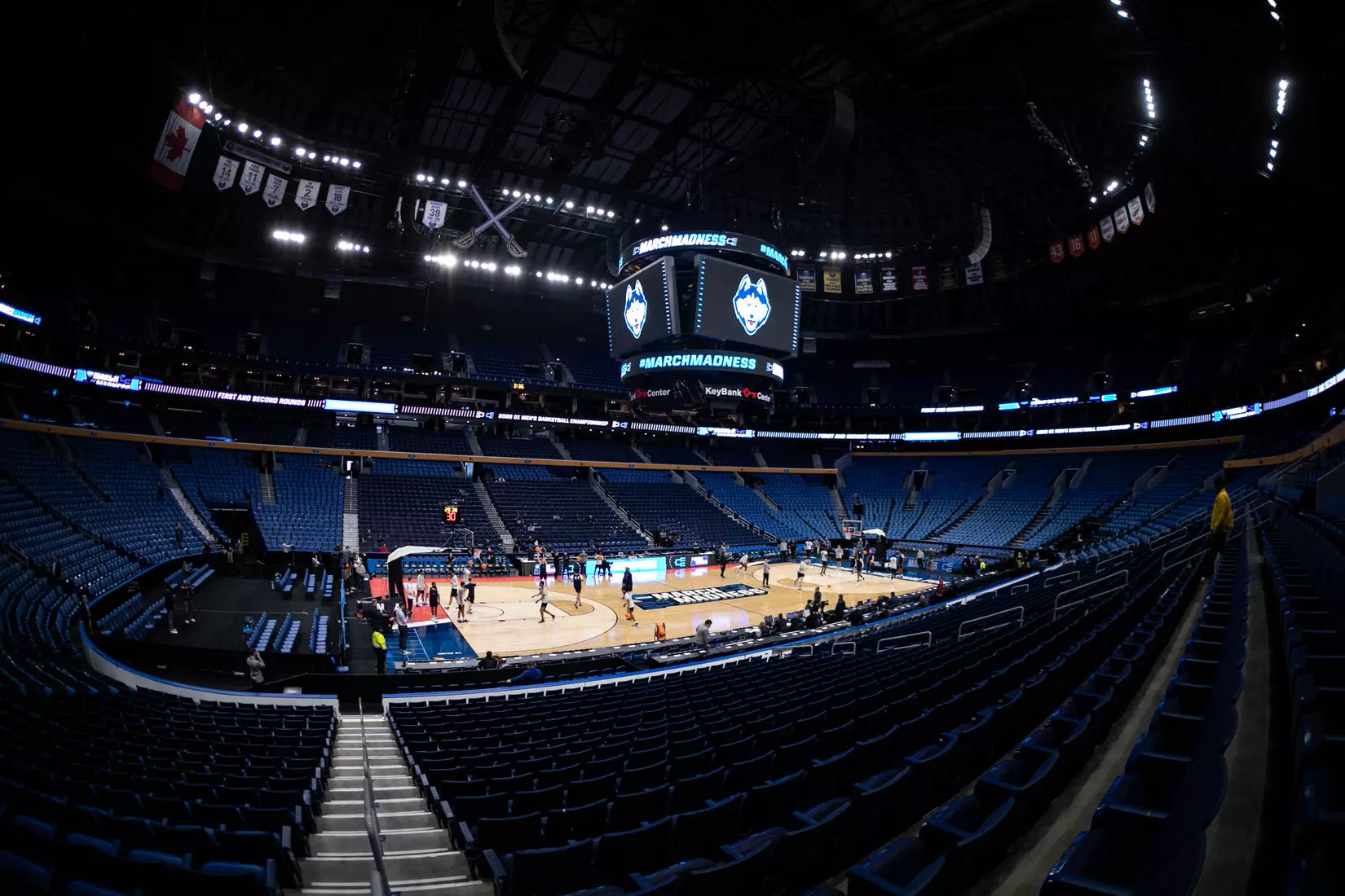 UConn men's basketball practices at KeyBank Arena