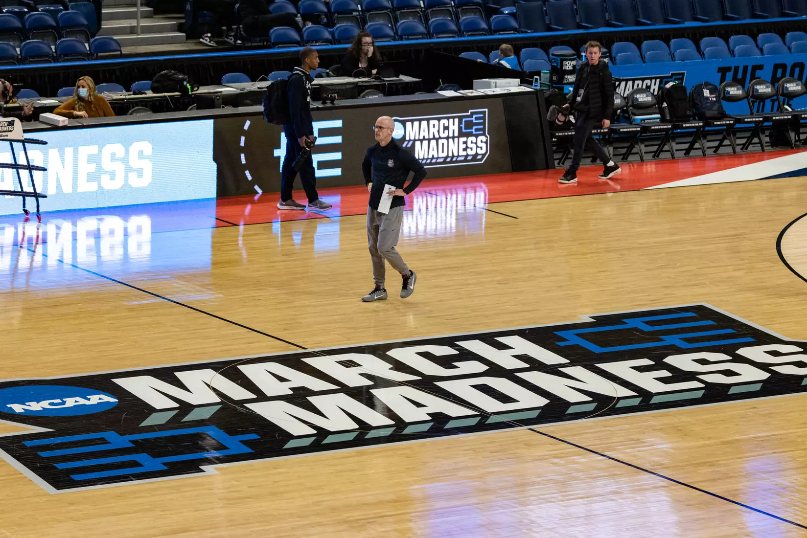 UConn men's basketball practices at KeyBank Arena