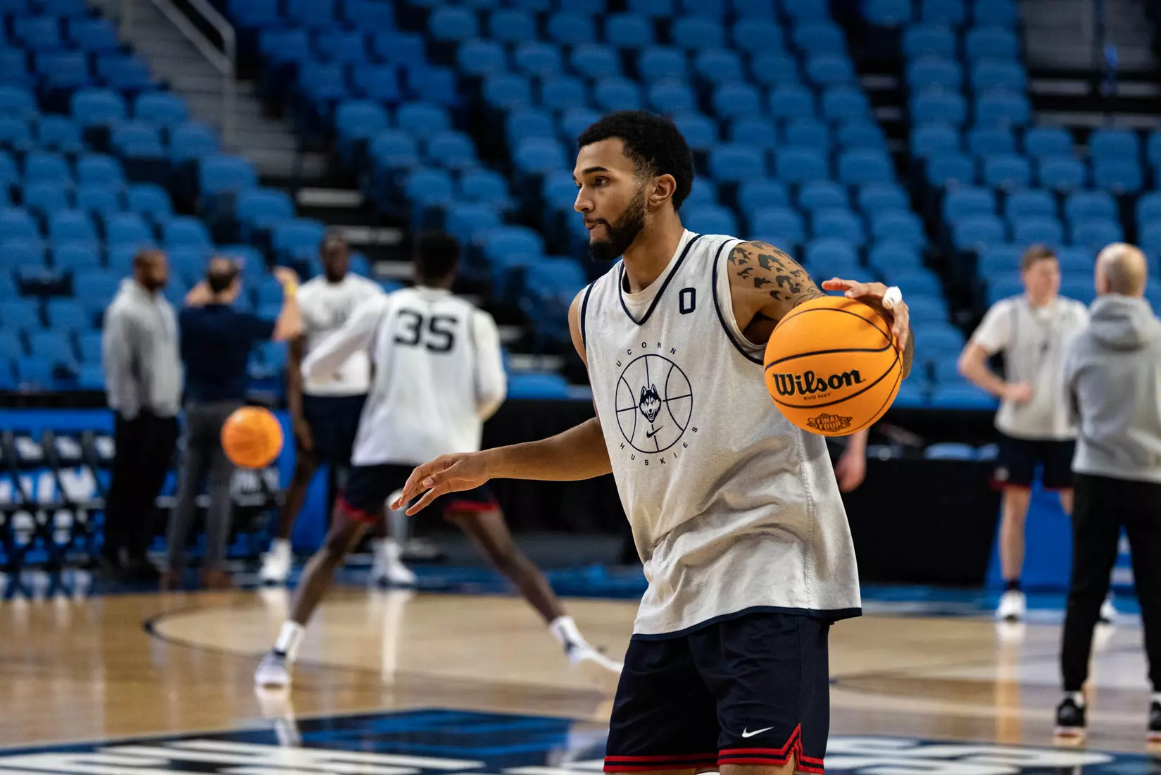 UConn men's basketball practices at KeyBank Center