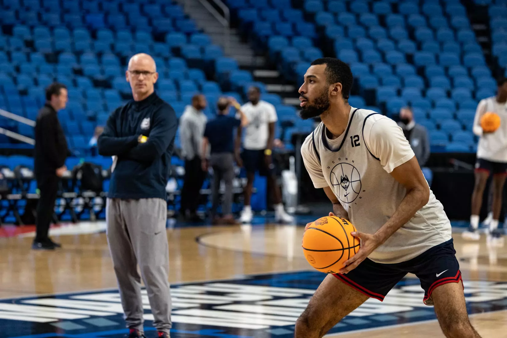 UConn men's basketball practices at KeyBank Center