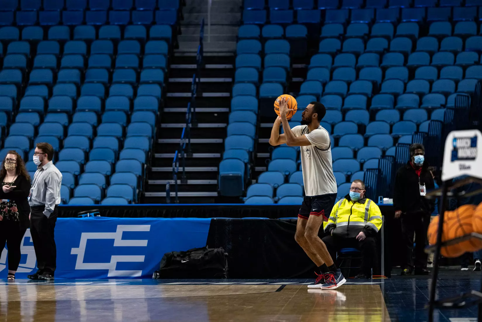 UConn men's basketball practices at KeyBank Center