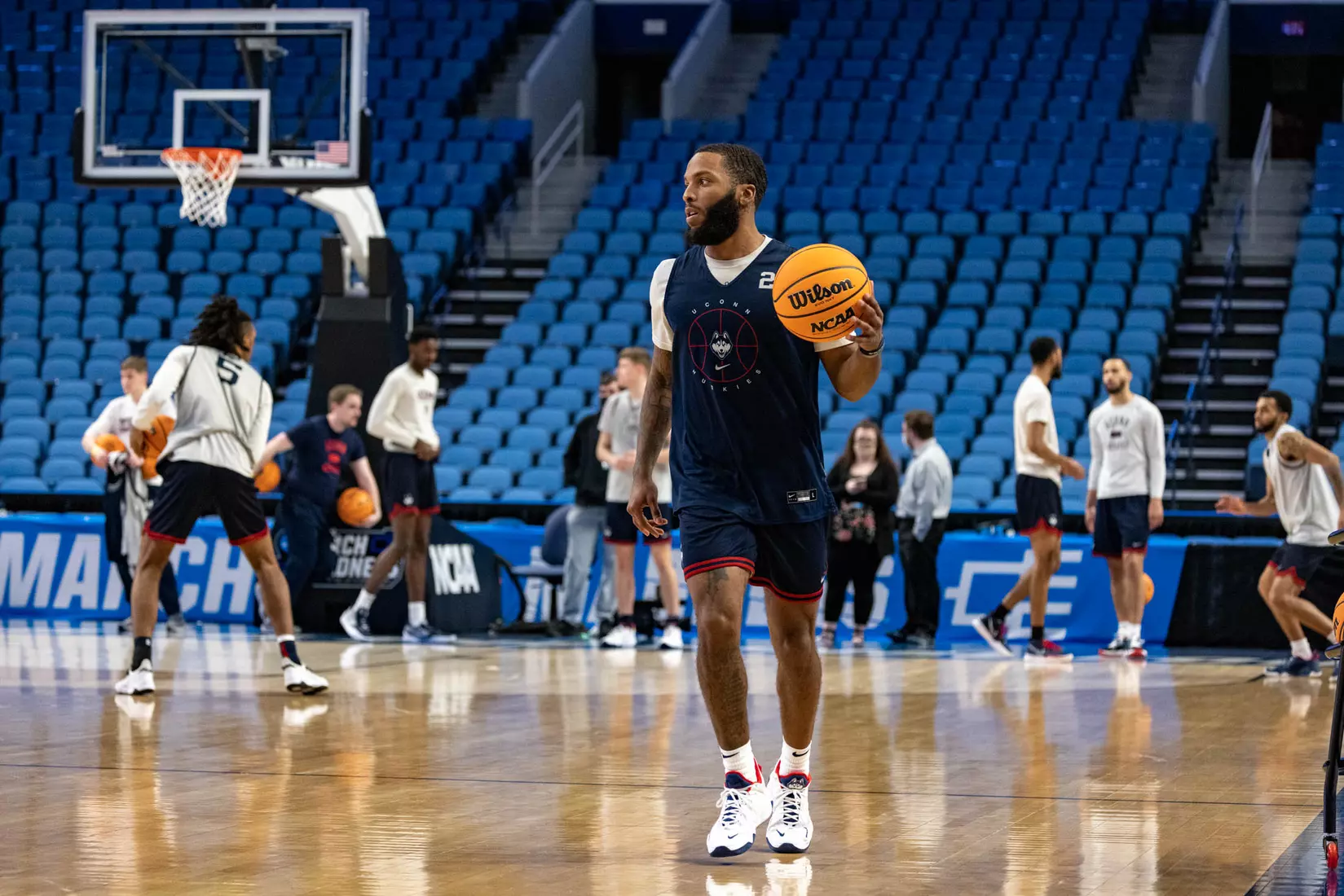 UConn men's basketball practices at KeyBank Center