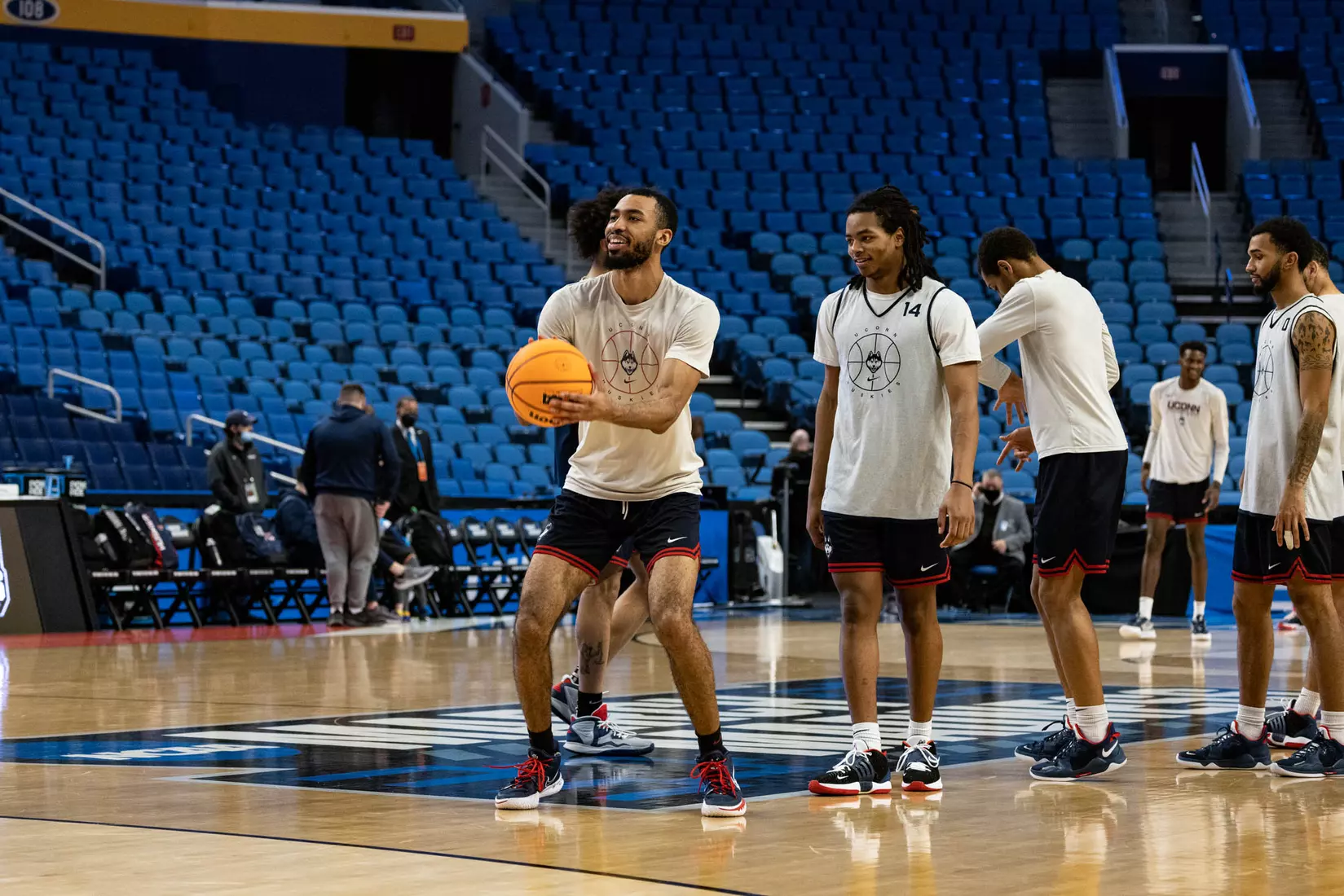UConn men's basketball practices at KeyBank Center