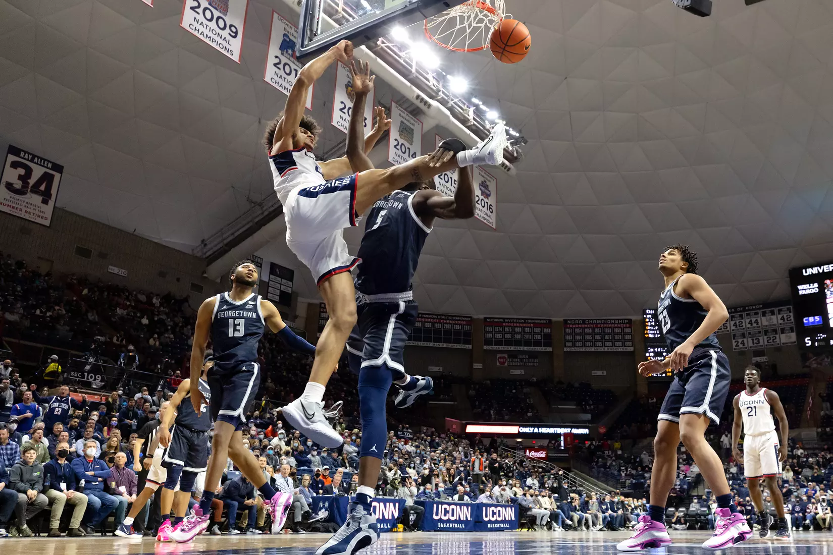 UConn vs Georgetown at Gampel Pavilion, 1/25/22