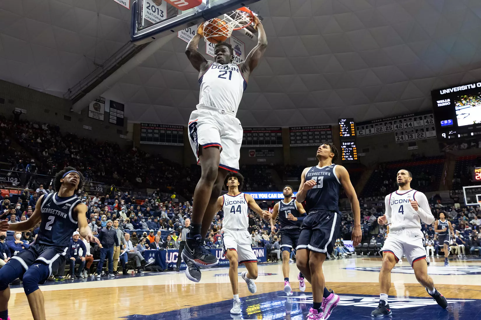 UConn vs Georgetown at Gampel Pavilion, 1/25/22
