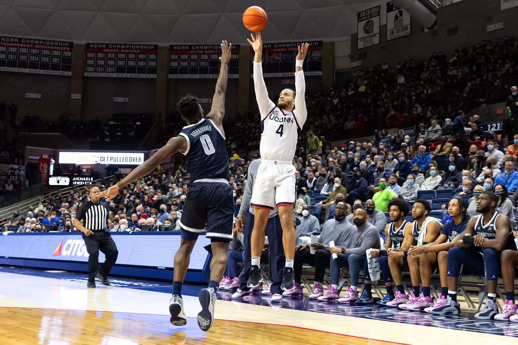 UConn vs Georgetown at Gampel Pavilion, 1/25/22