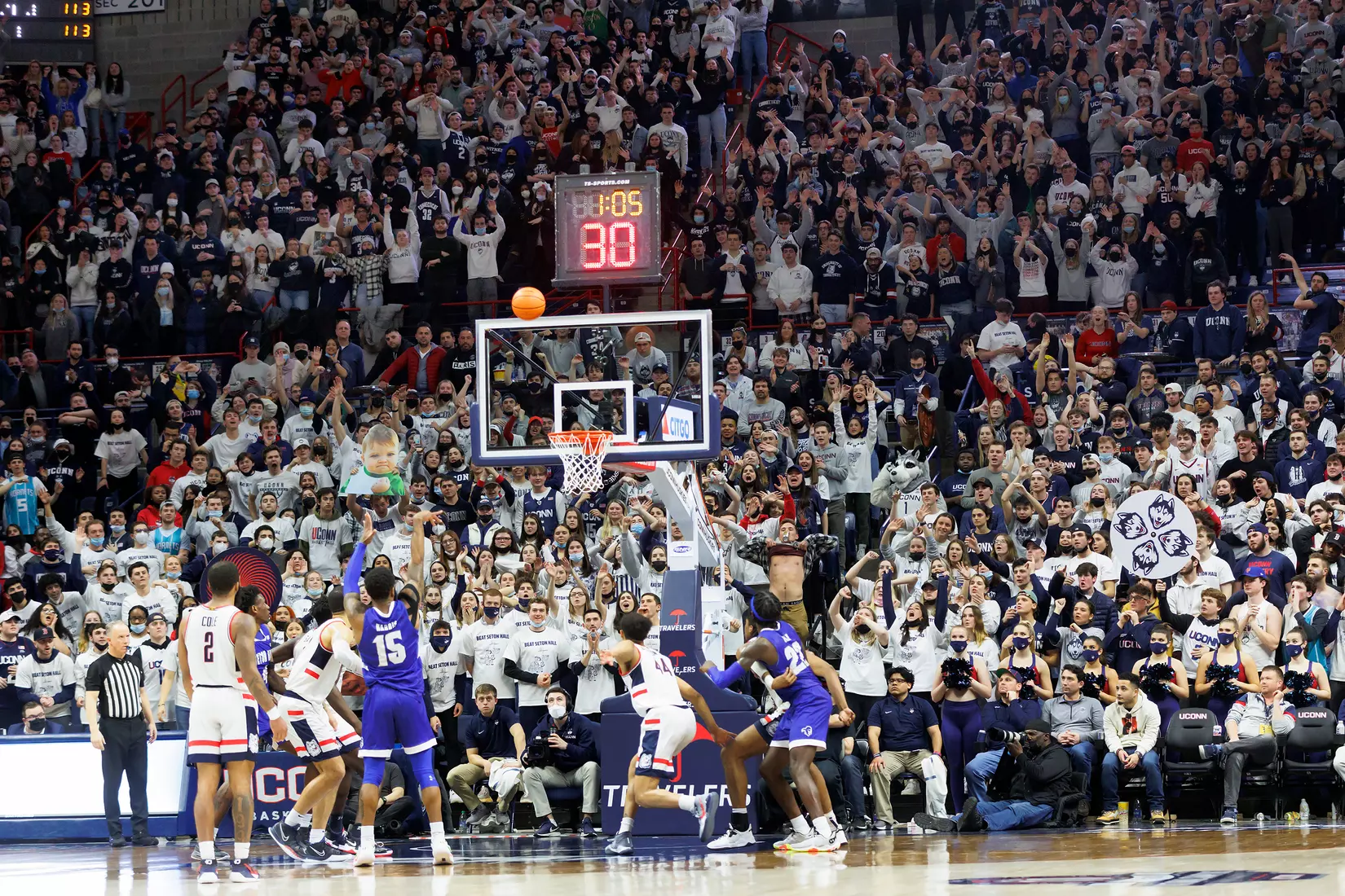 UConn vs Seton Hall at Gampel Pavilion 2/16/22