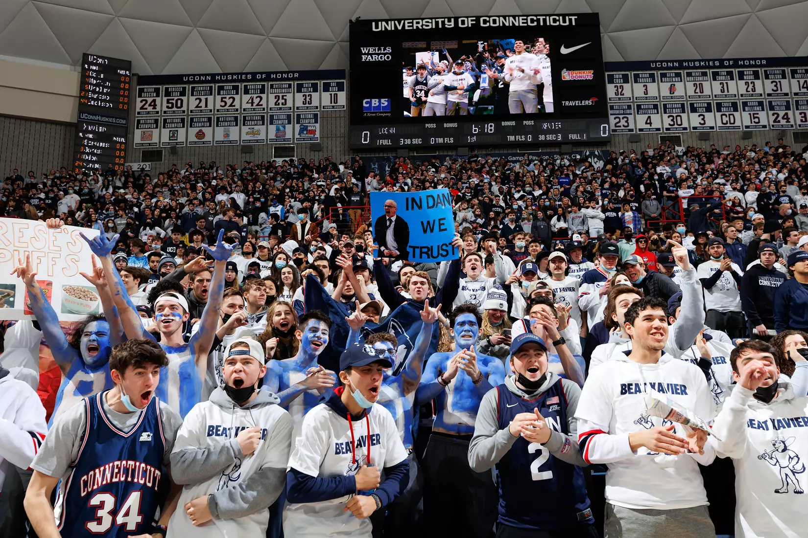 UConn vs Xavier at Gampel Pavilion 2/19/22