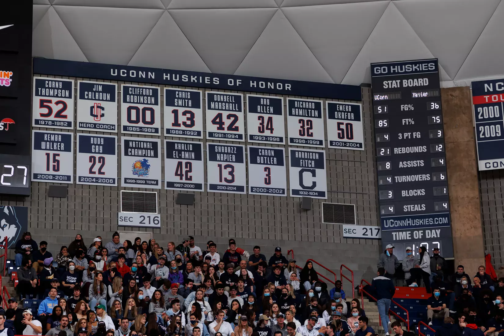 UConn vs Xavier at Gampel Pavilion 2/19/22