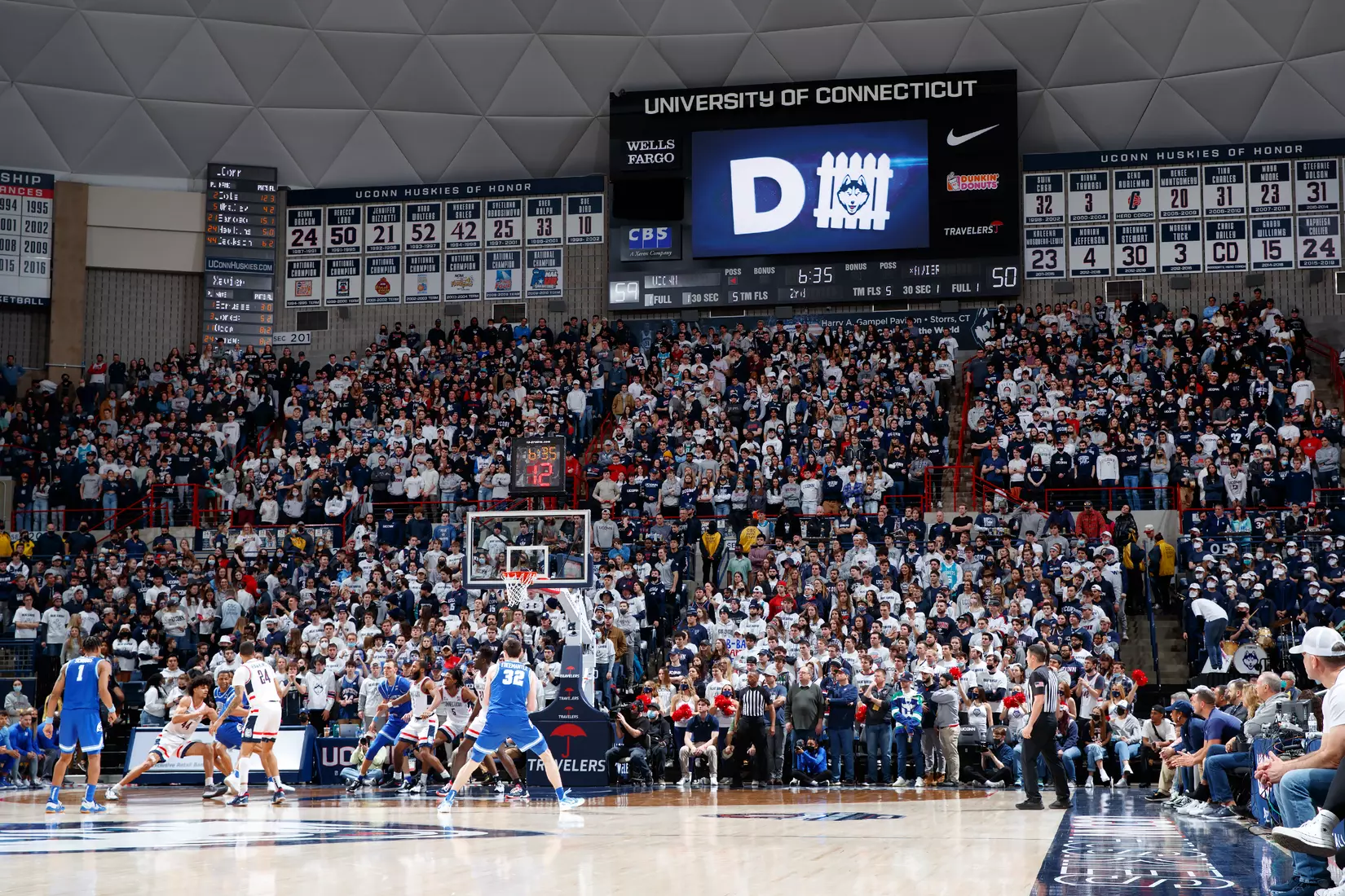 UConn vs Xavier at Gampel Pavilion 2/19/22
