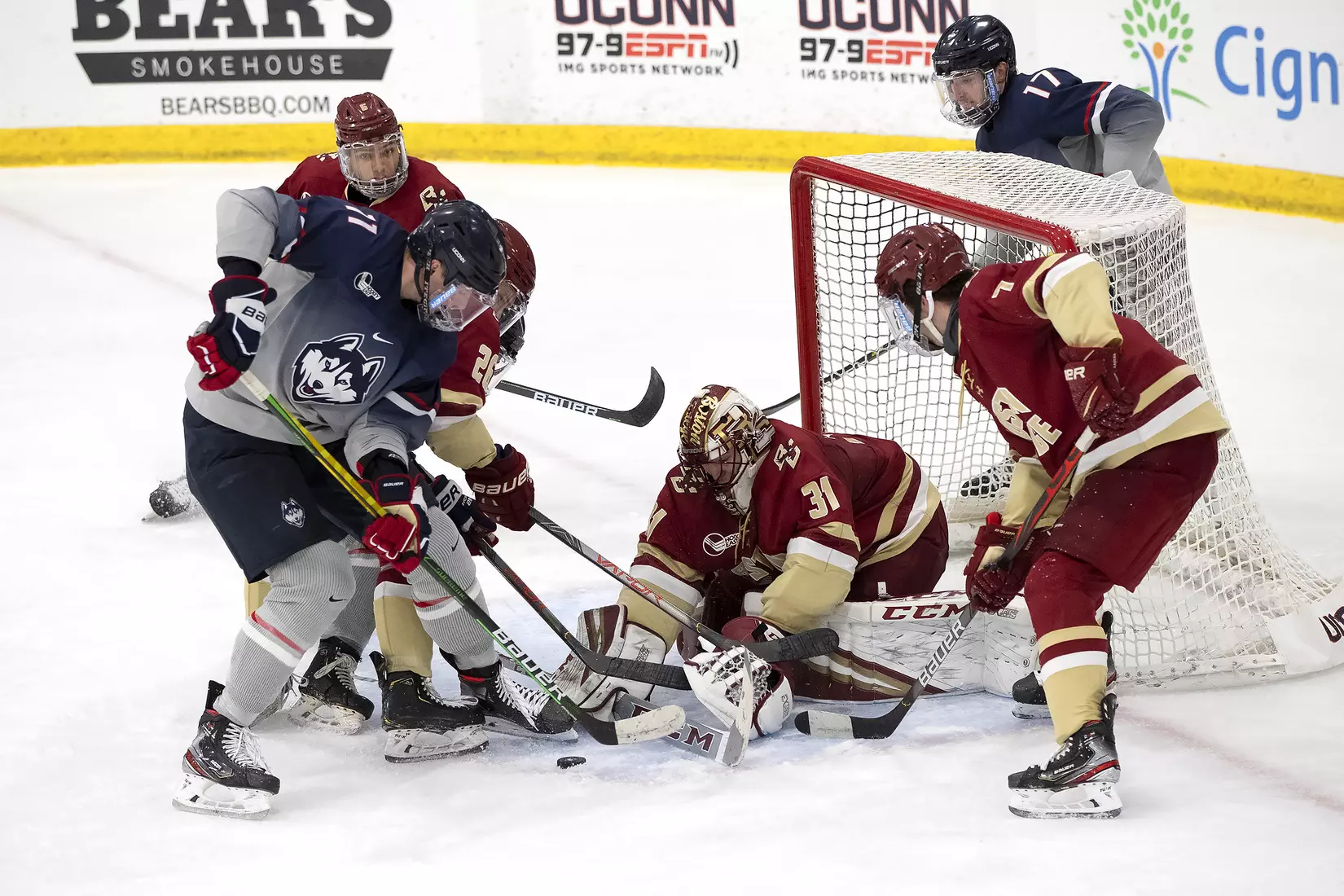 UConn vs BC at Freitas Ice Forum, December 12, 2020