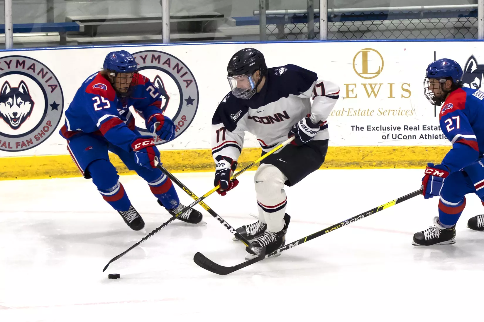 Marc Gatcomb skates against UMass Lowell on December 21, 2020.