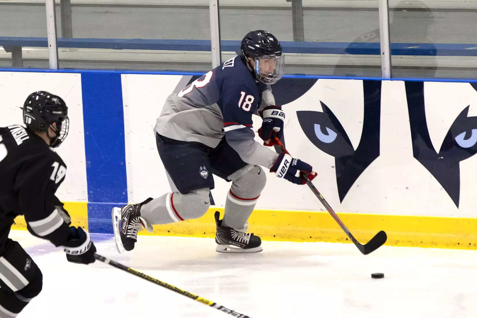 John Spetz skates against skates against Providence on December 28, 2020.