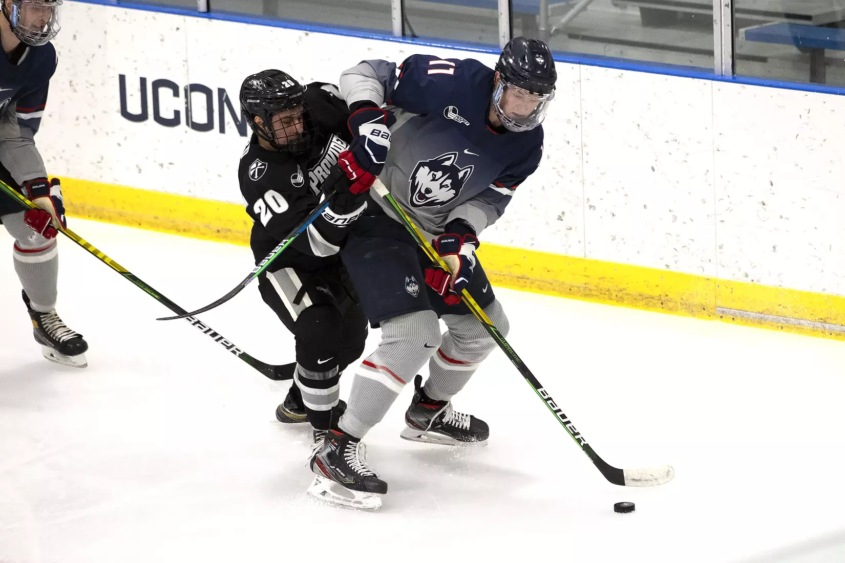 Jachym Kondelik controls the puck against Providence on December 28, 2020.