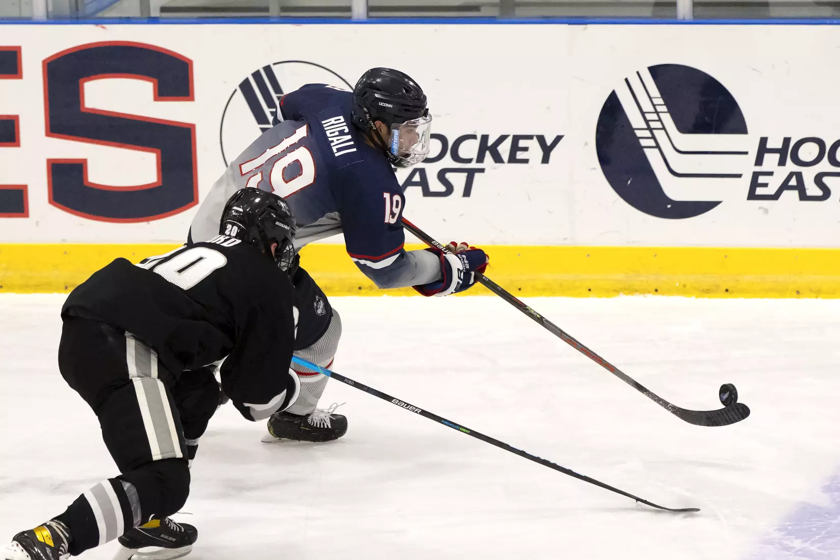 Brian Rigali skates against Providence on December 28, 2020.