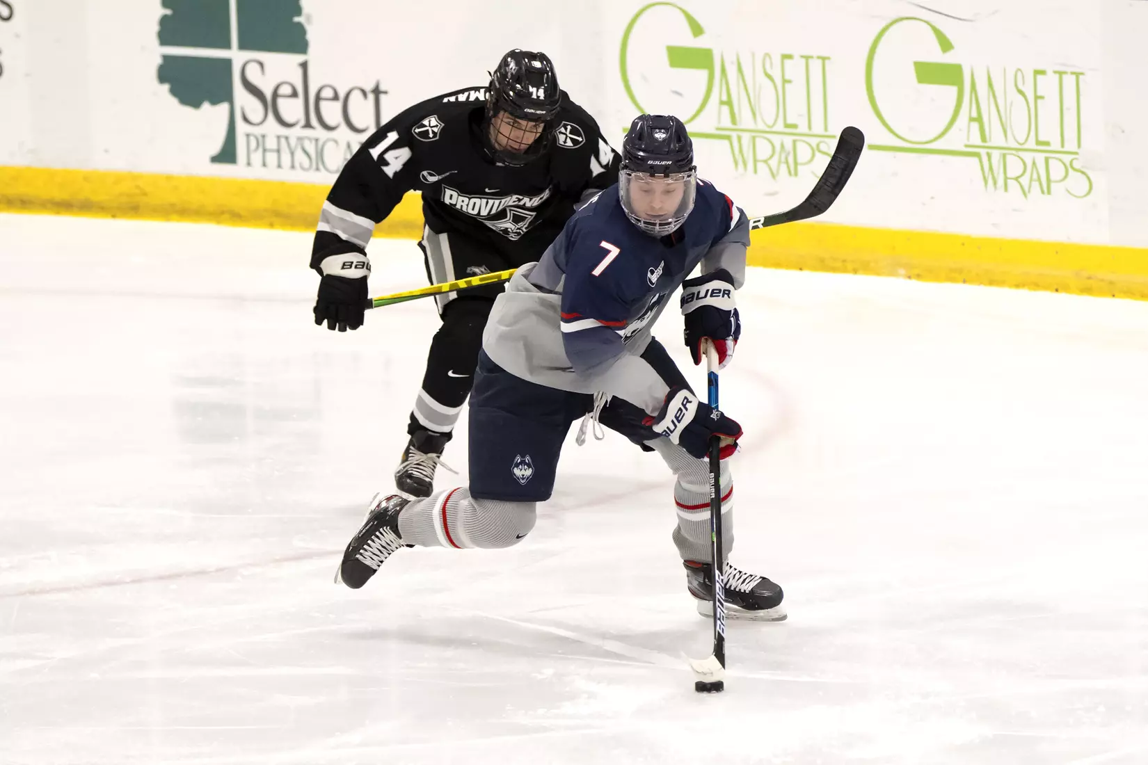 Jonny Evans skates into the Providence zone on December 28, 2020.