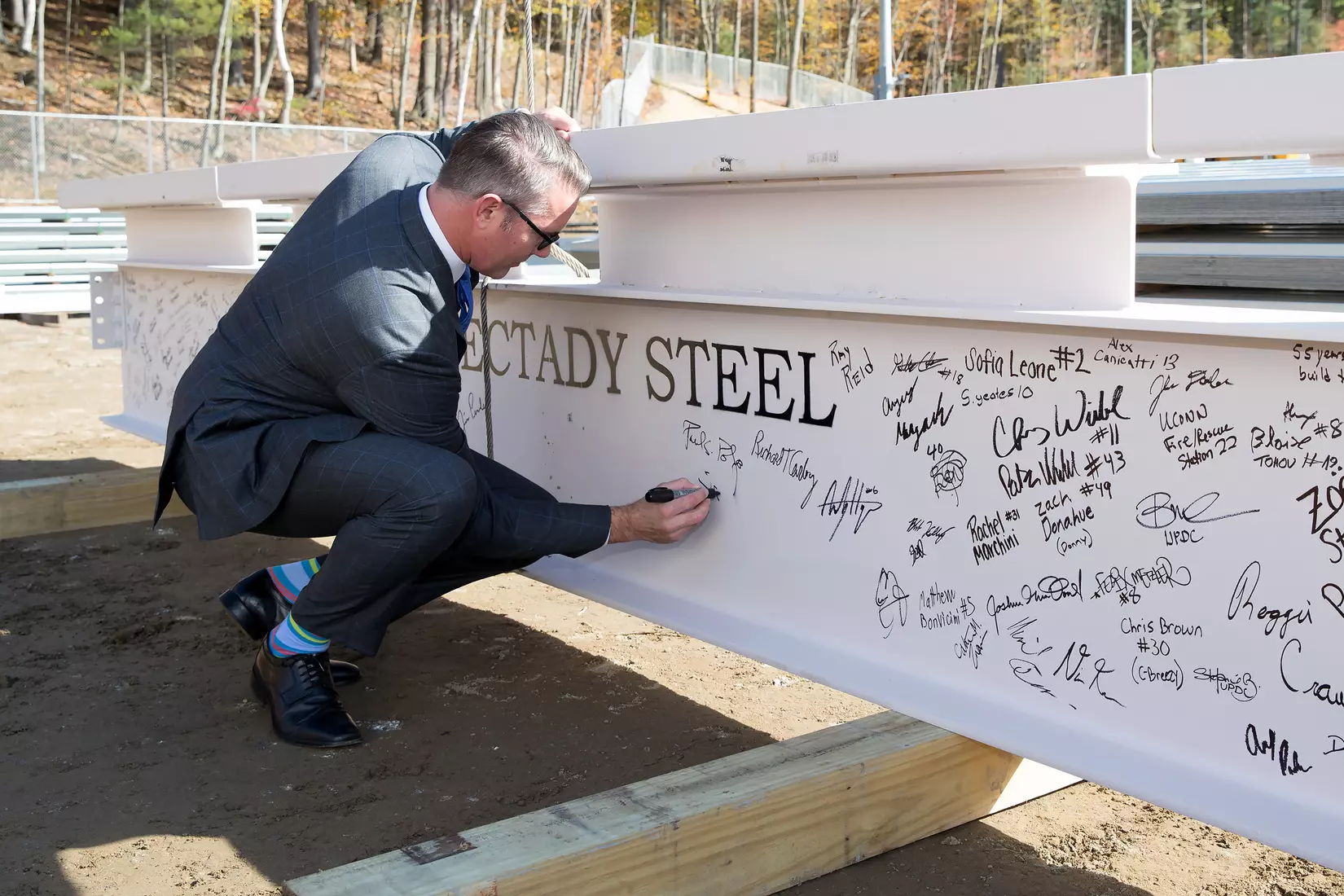 Performance Center Steel Beam Raising Ceremony