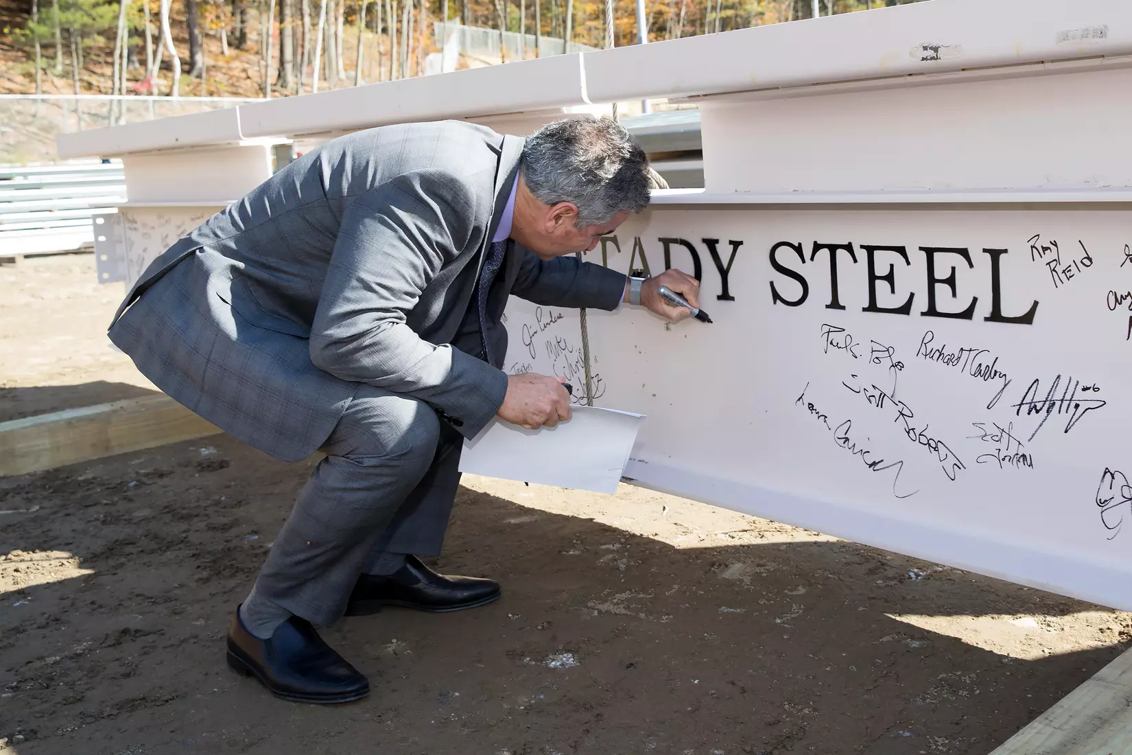 Performance Center Steel Beam Raising Ceremony