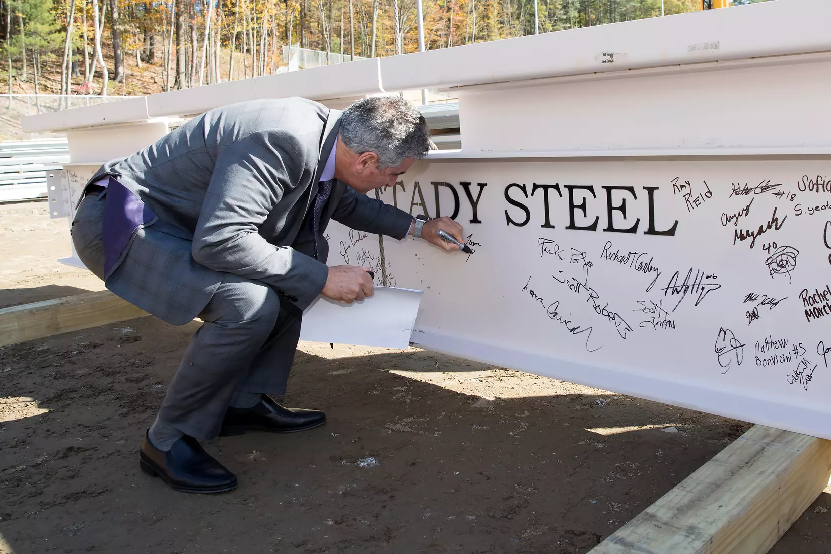 Performance Center Steel Beam Raising Ceremony