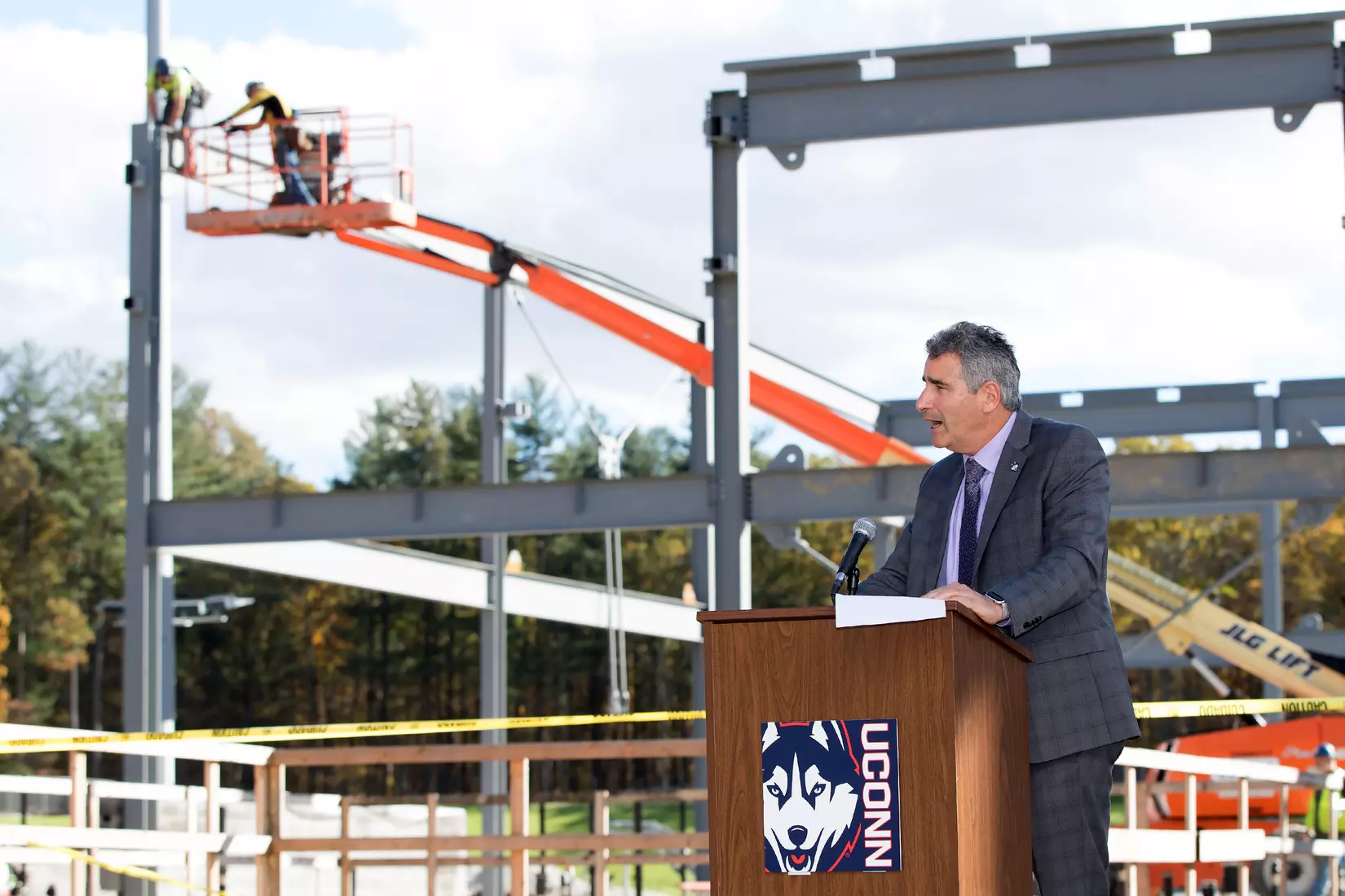 Performance Center Steel Beam Raising Ceremony