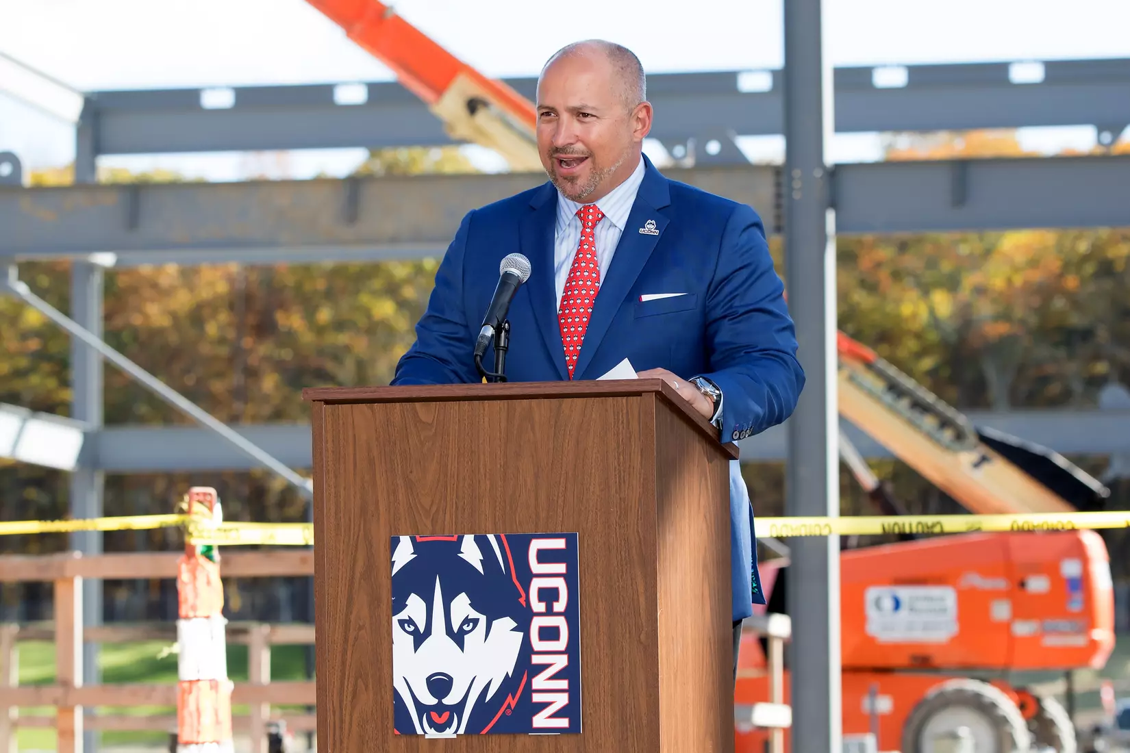 Performance Center Steel Beam Raising Ceremony