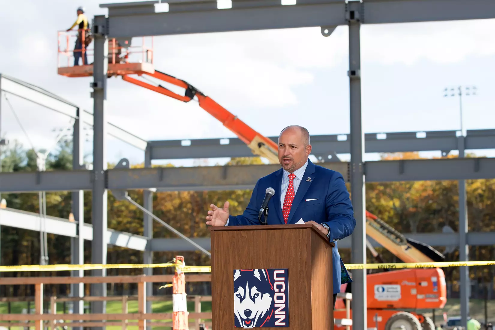 Performance Center Steel Beam Raising Ceremony