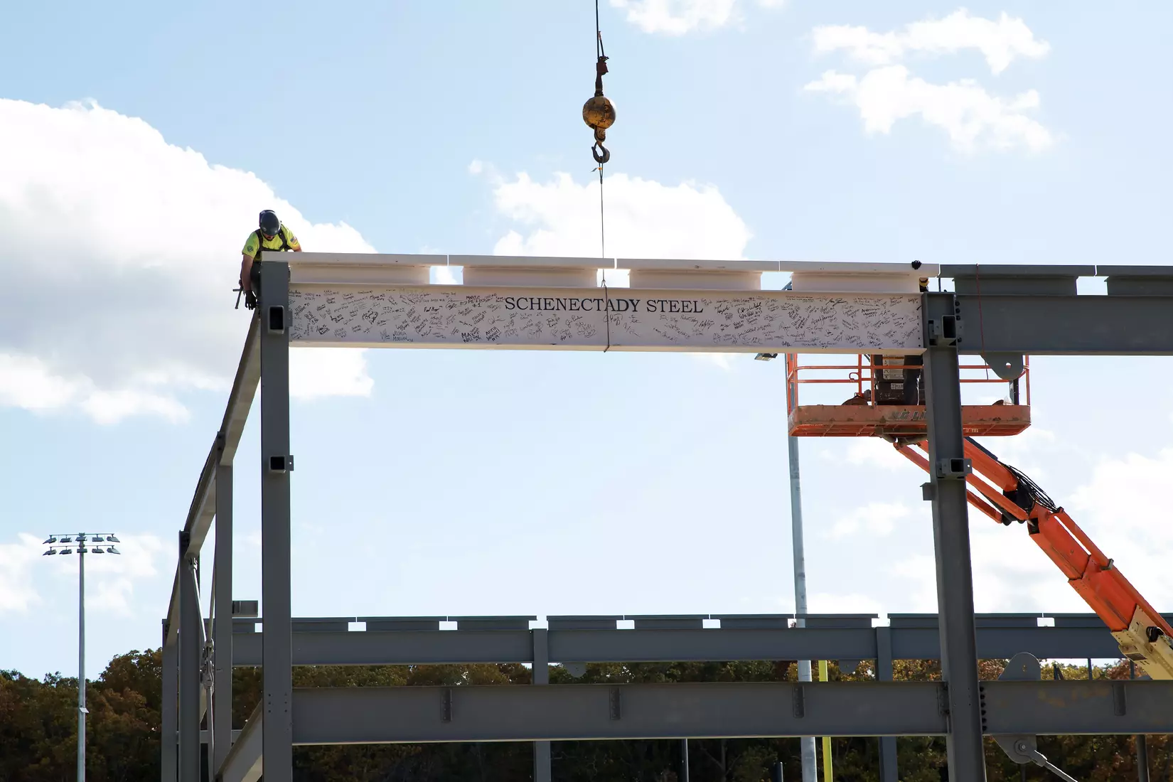 Performance Center Steel Beam Raising Ceremony