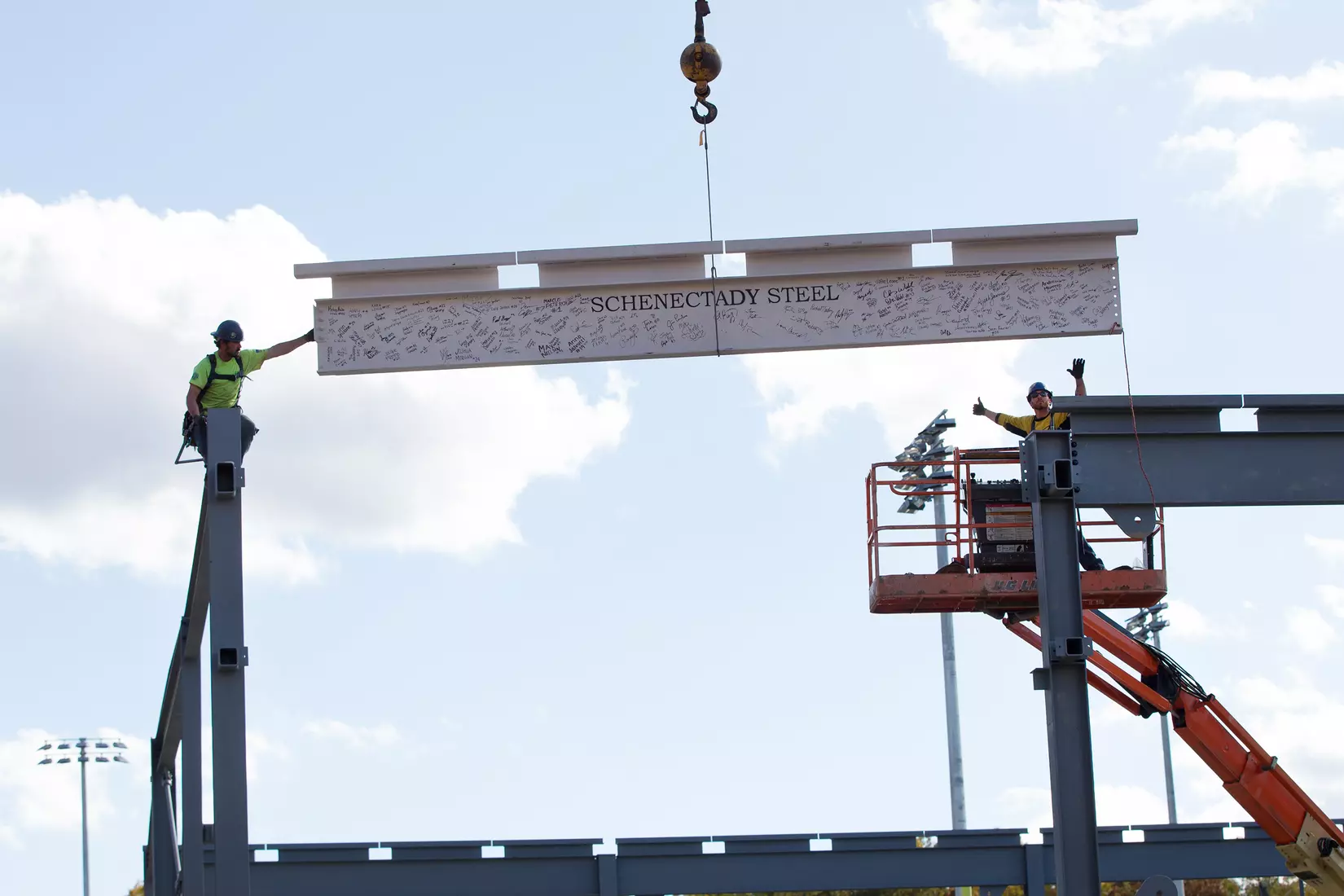 Performance Center Steel Beam Raising Ceremony