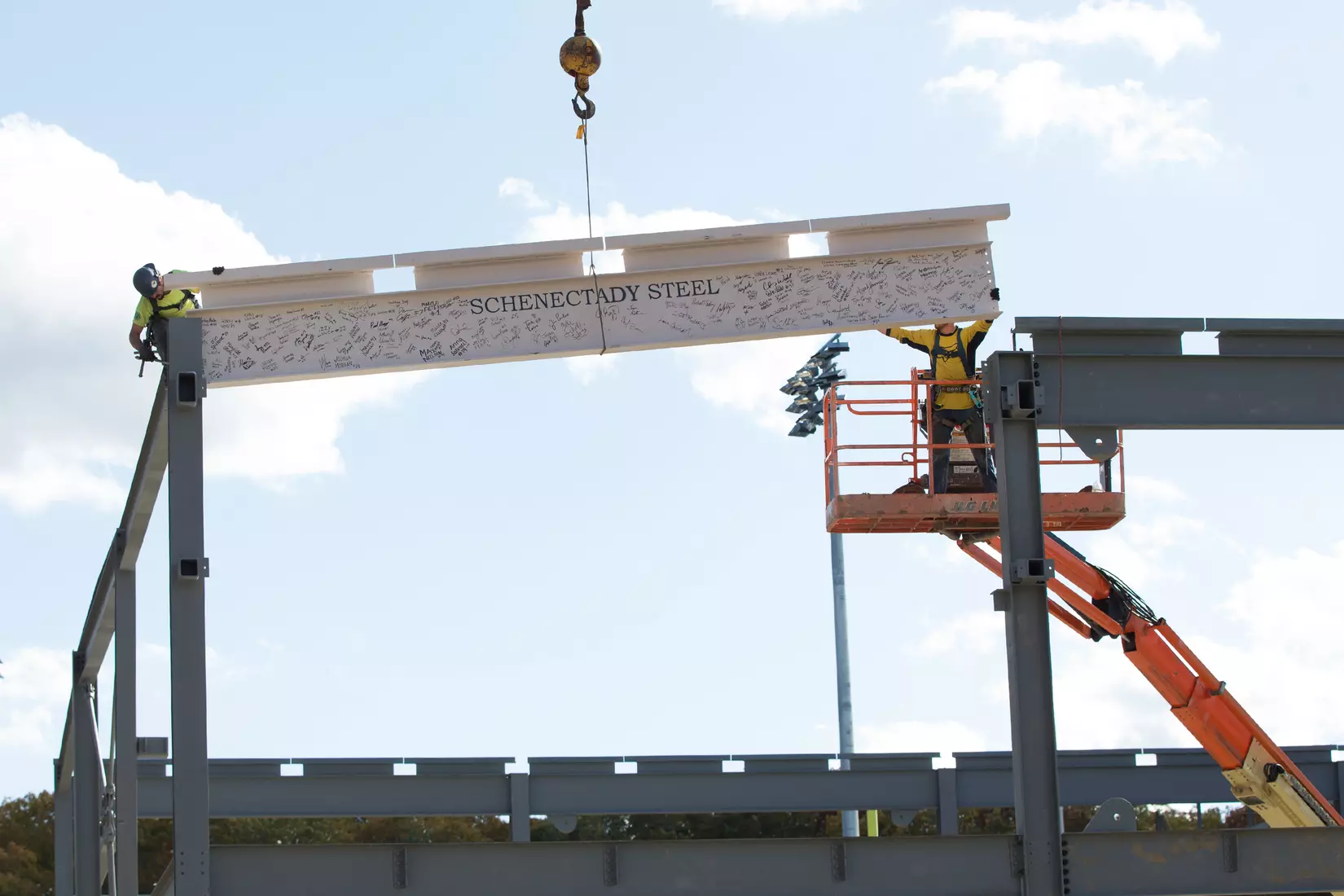 Performance Center Steel Beam Raising Ceremony
