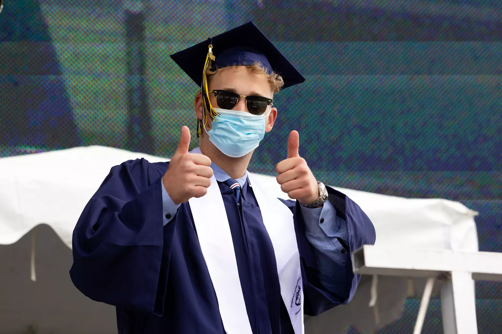 Kyle Dunlap (Swimming and Diving) UConn Commencement Ceremony at Rentschler Field May 9, 2021