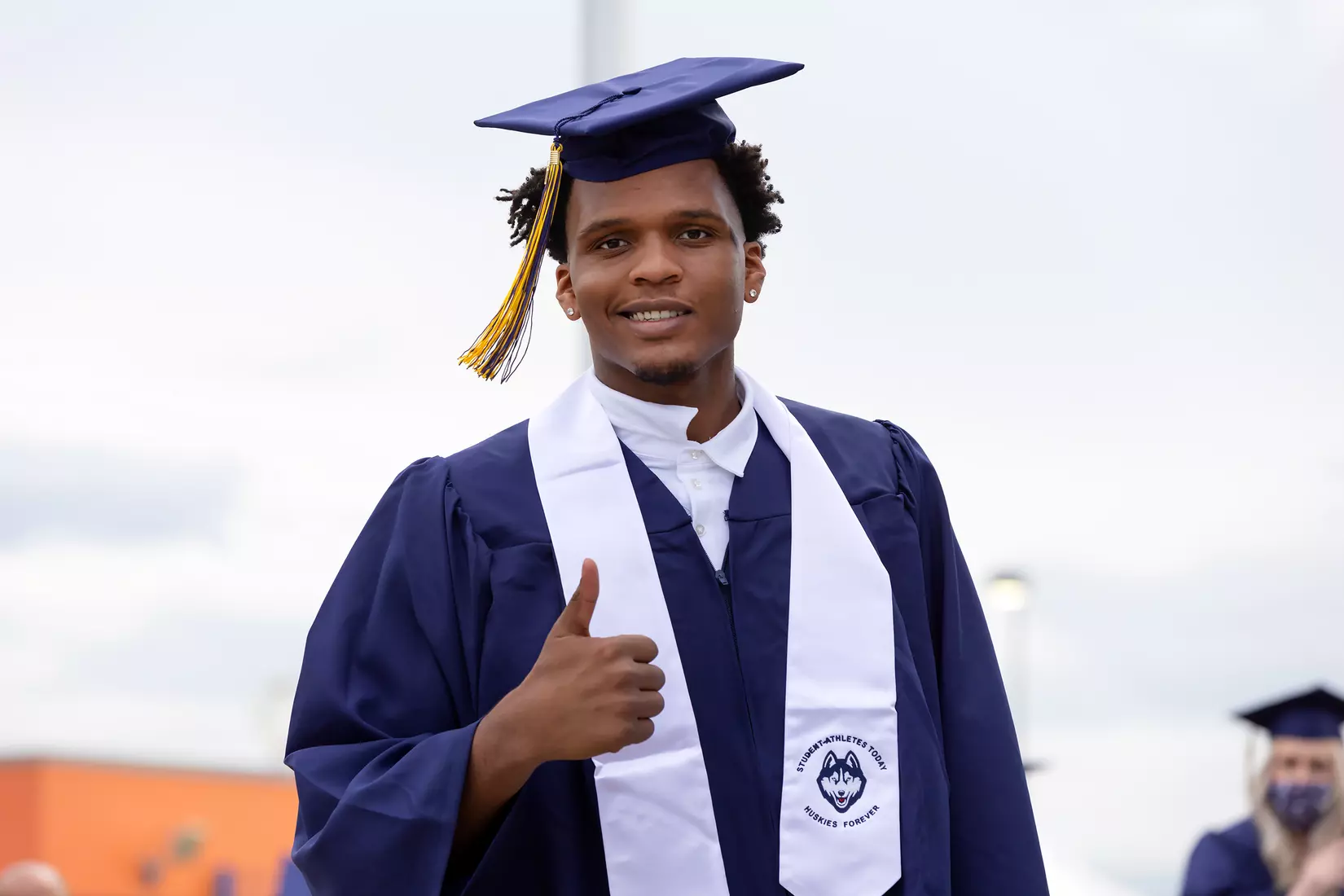 Josh Carlton (Basketball) UConn Commencement Ceremony at Rentschler Field May 9, 2021