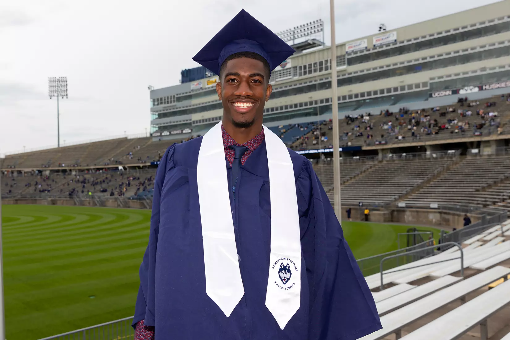 Cameron Hairston (Football) UConn Commencement Ceremony at Rentschler Field May 9, 2021