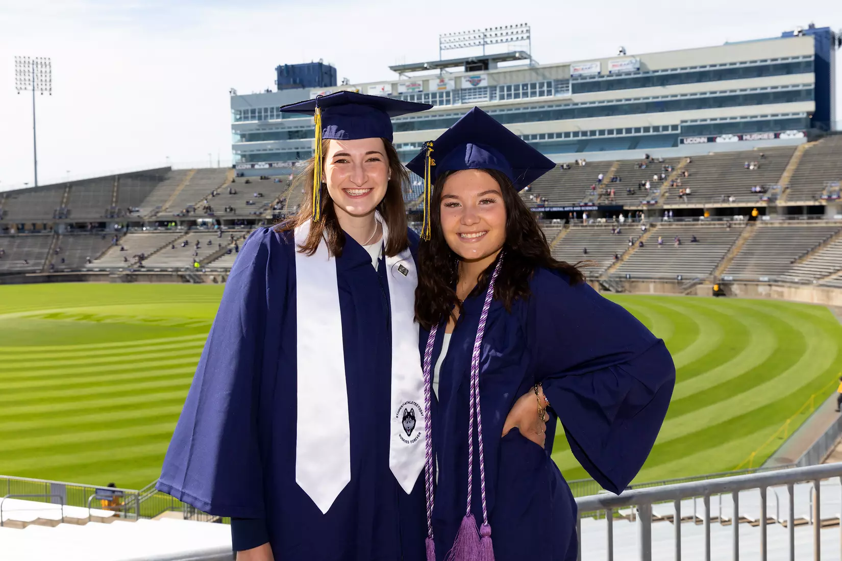 Julia Silverman and Jaime Jax (Track and Field)UConn Commencement Ceremony at Rentschler Field May 9, 2021