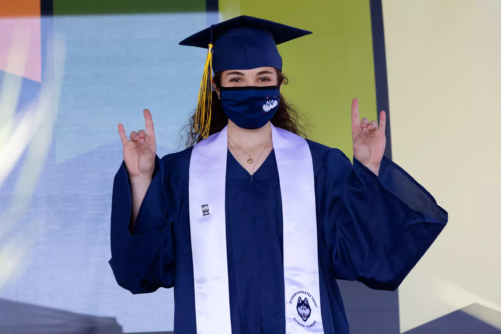 Vissi Rizos (Soccer) UConn Commencement Ceremony at Rentschler Field May 9, 2021