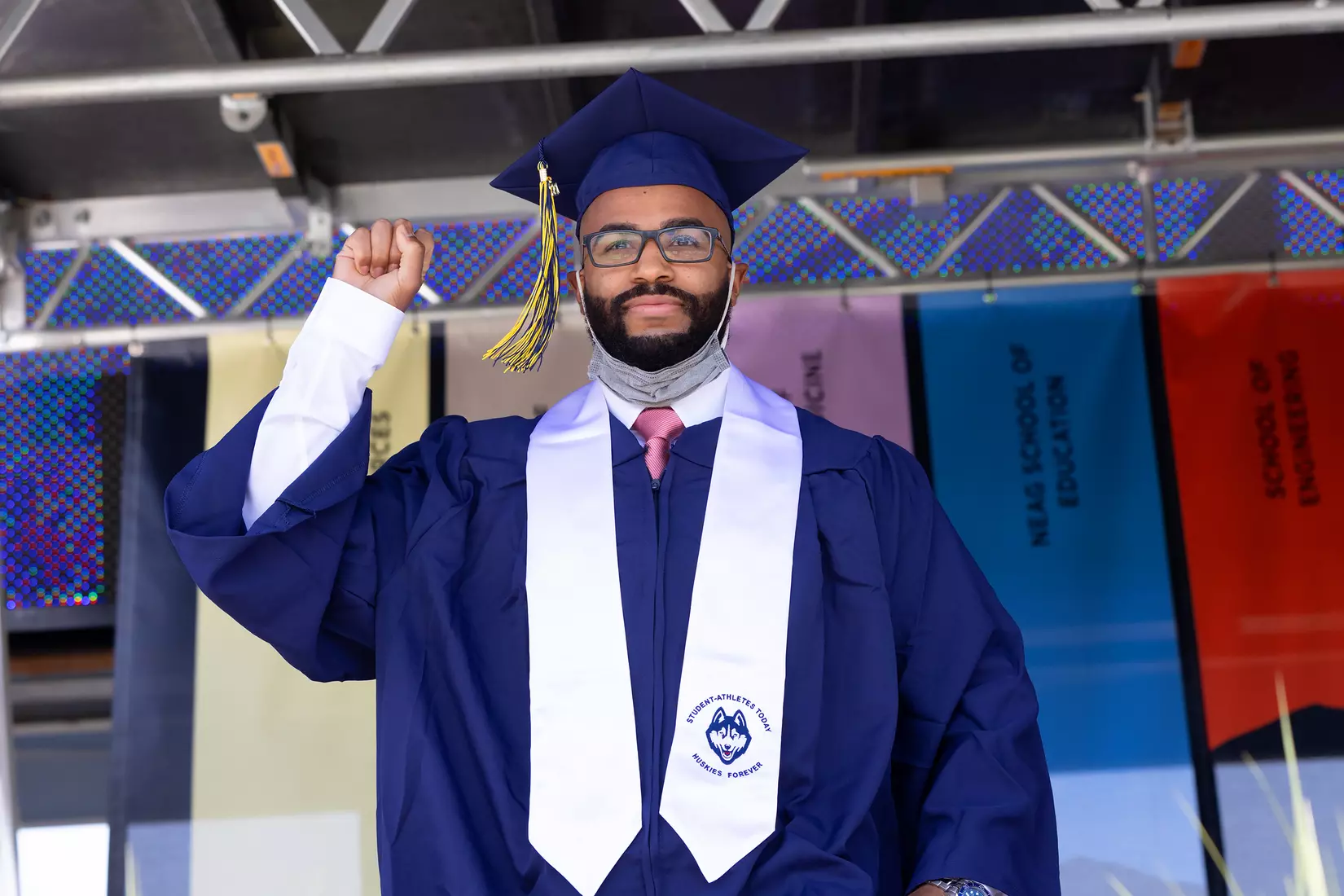 Cameron Thompson (Track and Field) UConn Commencement Ceremony at Rentschler Field May 9, 2021