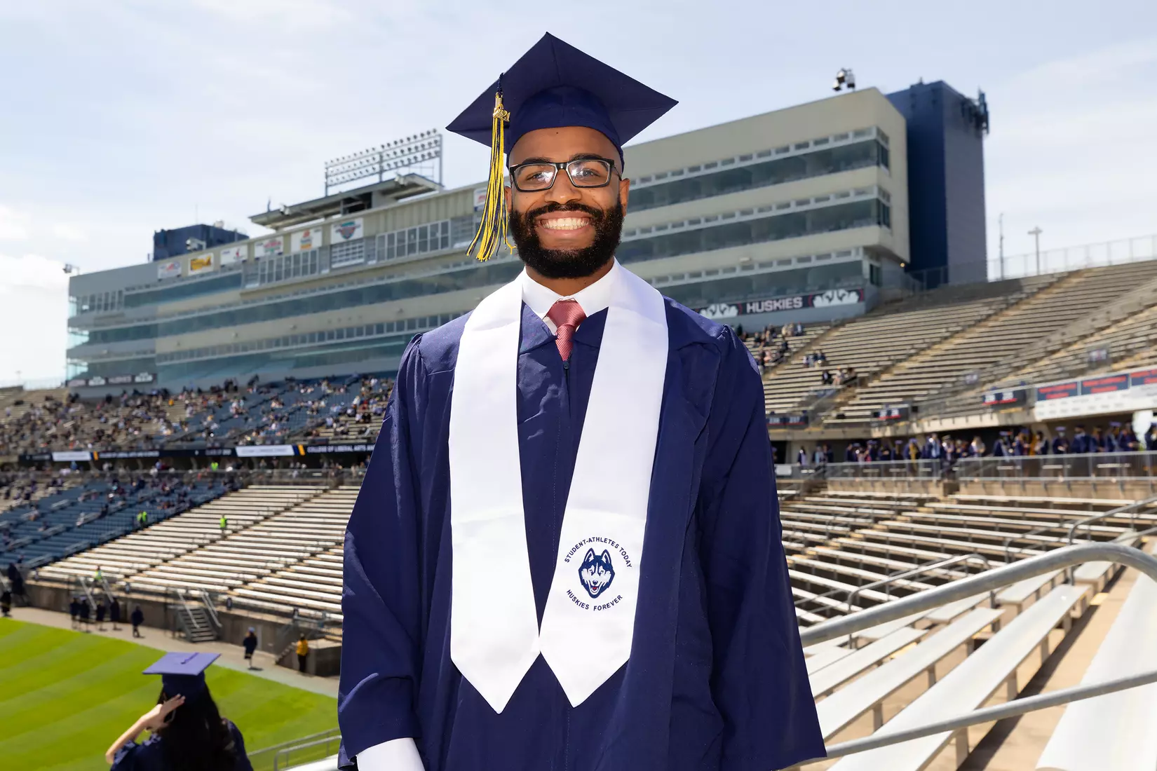 Cameron Thompson (Track and Field) UConn Commencement Ceremony at Rentschler Field May 9, 2021