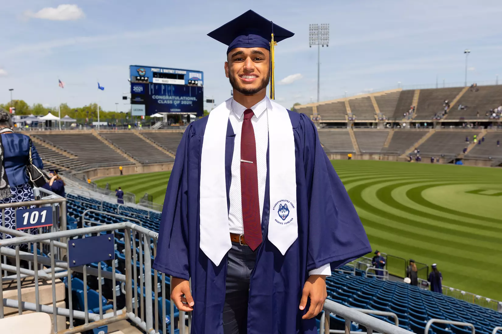 Omar Gebril (Track and Field) UConn Commencement Ceremony at Rentschler Field May 9, 2021