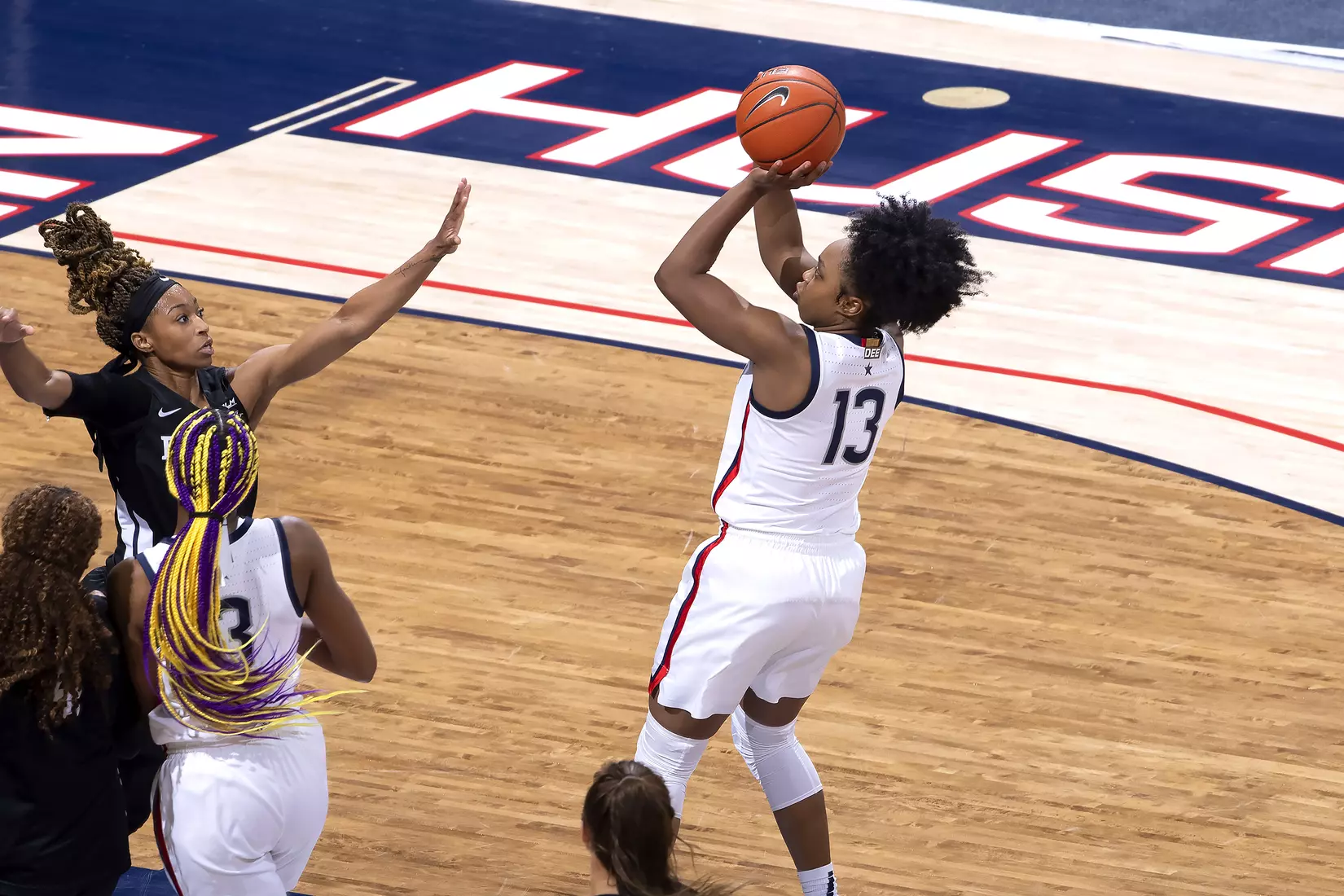 Christyn Williams with the jumper vs Butler on January 19, 2021.