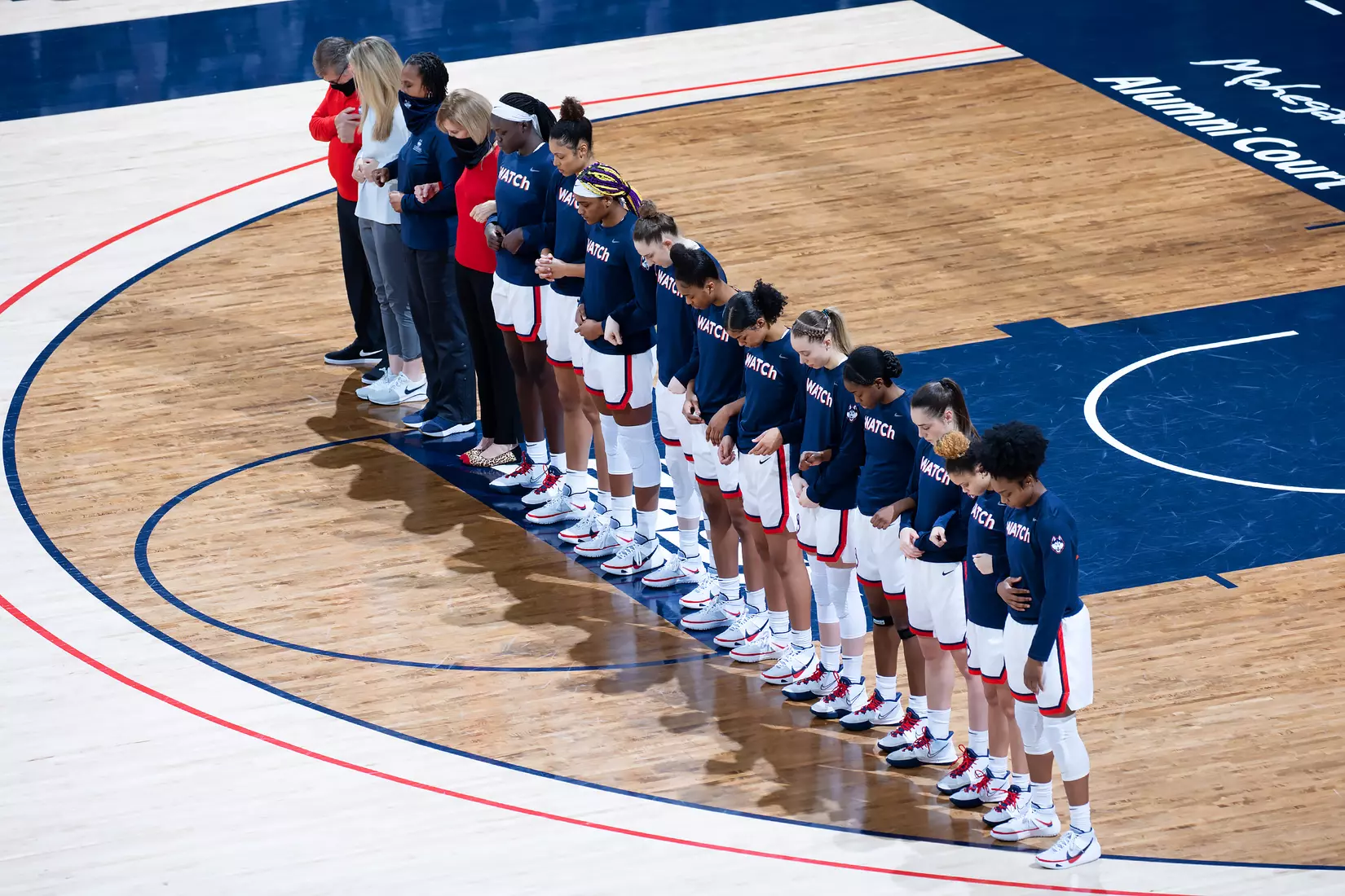 A moment of silence was held for Coach Dee Rowe prior to game vs Butler on January 19, 2021.