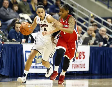Bria Harley led the Huskies with 19 points on Saturday.